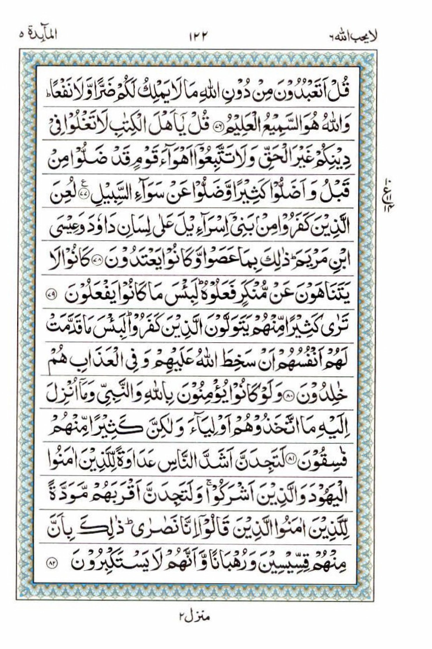 Read 15 Lines Al Quran Part 6 Page No 122, Practice Quran