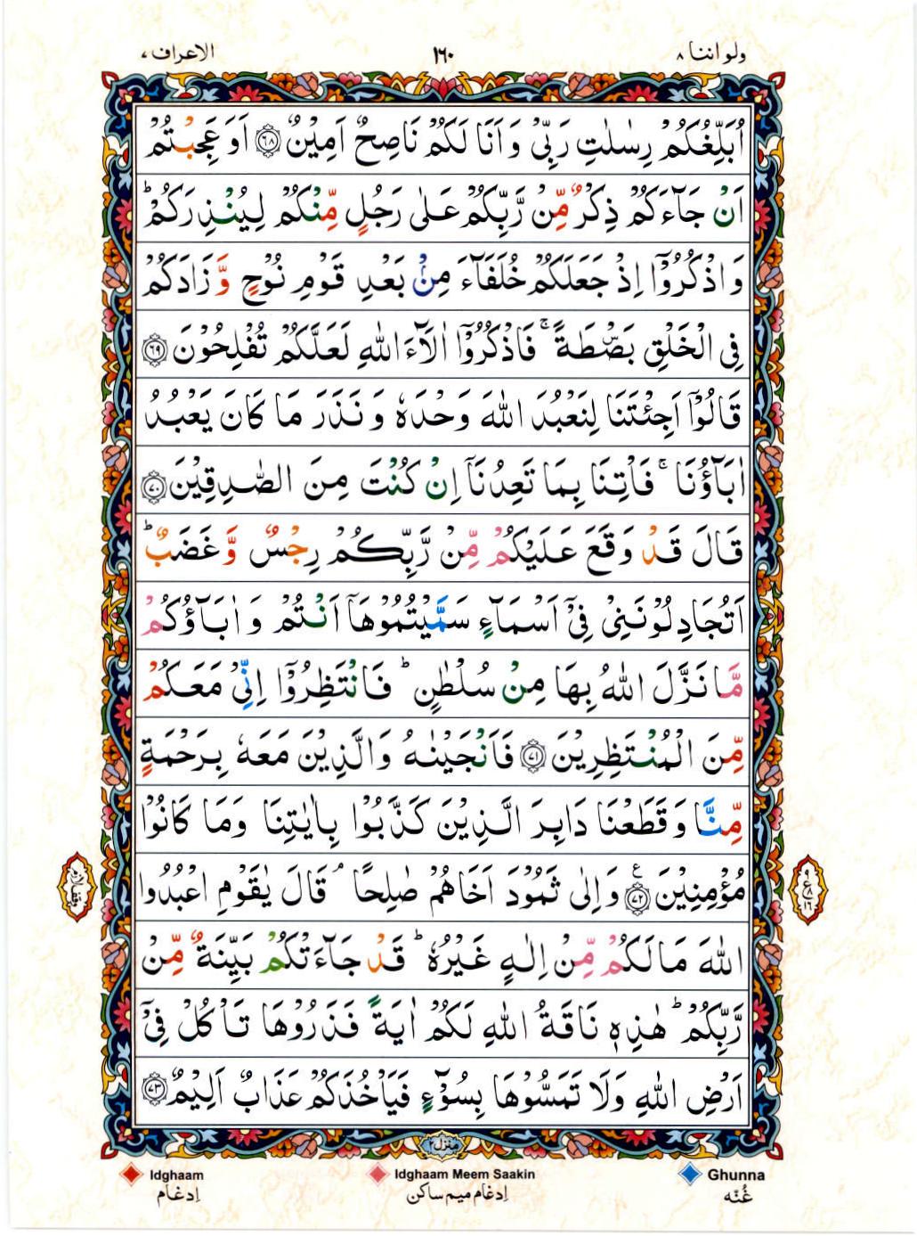 Read 15 Lines Coloured Coded Quran Part 8 Page No 160, Practice Quran