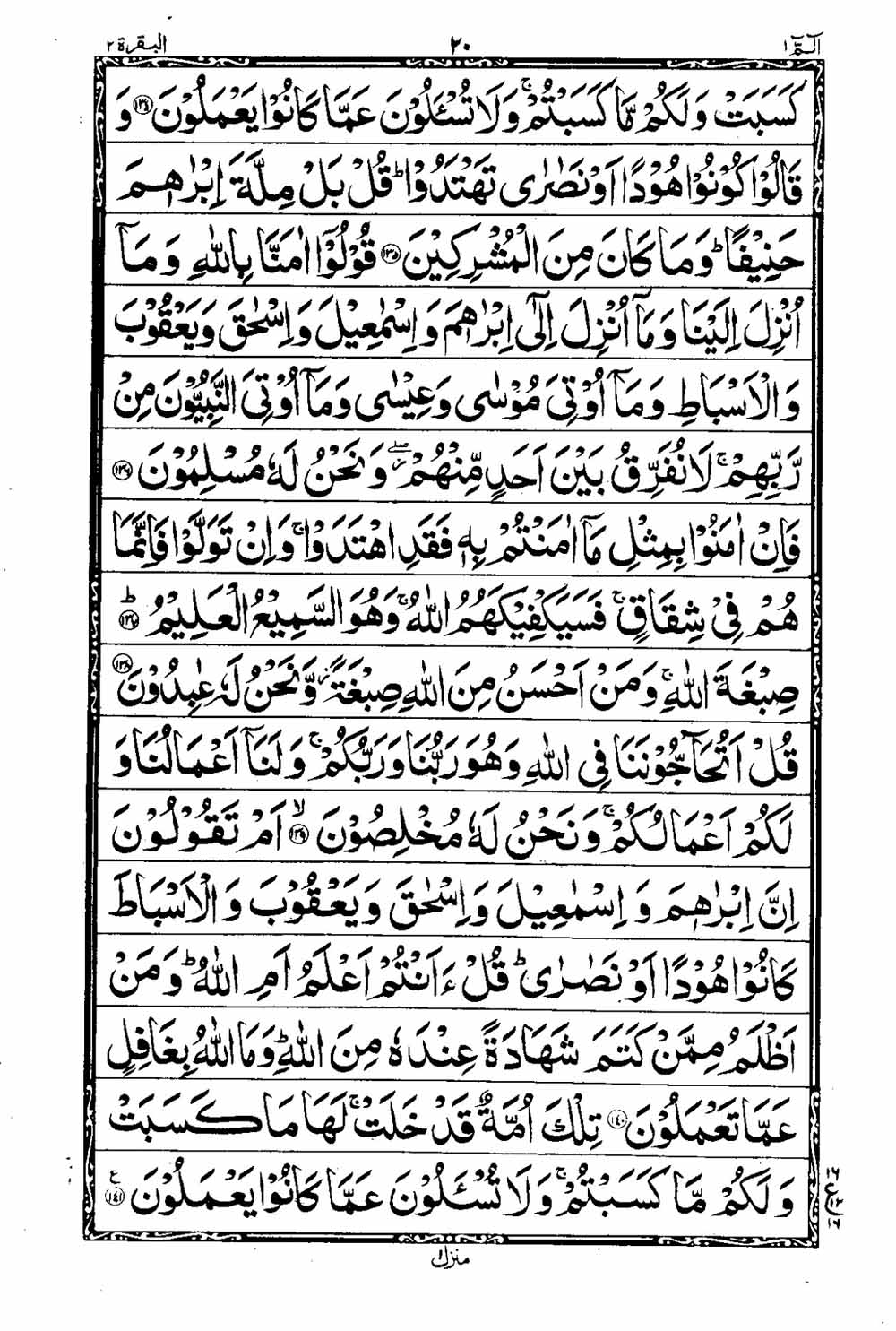 Read 16 Lines Al Quran Taj Company Part 1 Page No 21, Practice Quran