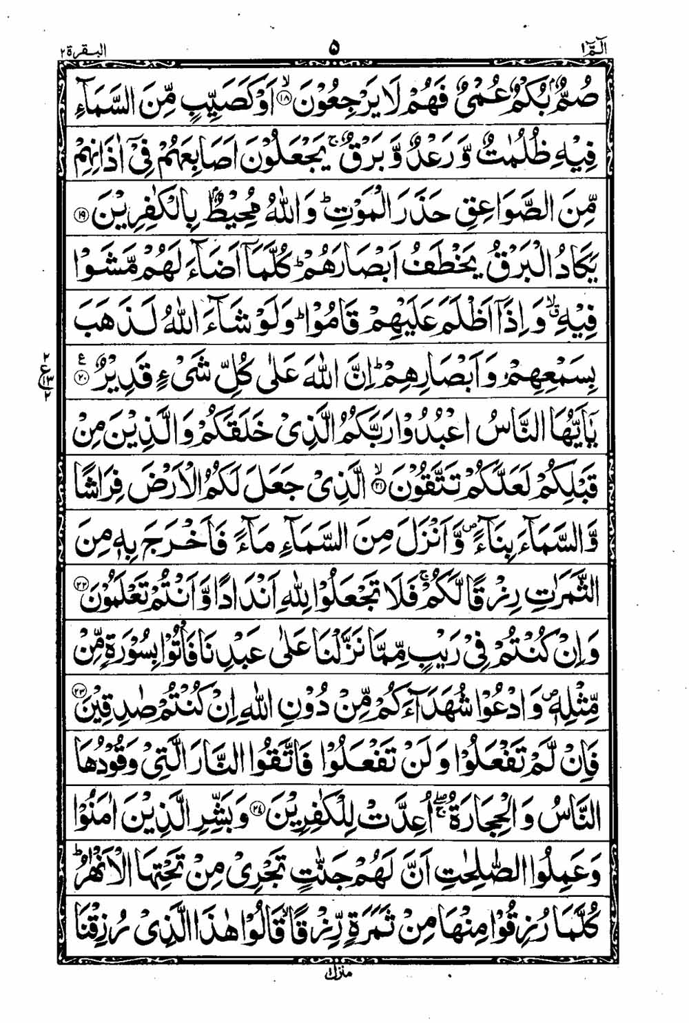 Read 16 Lines Al Quran Taj Company Part 1 Page No 6, Practice Quran