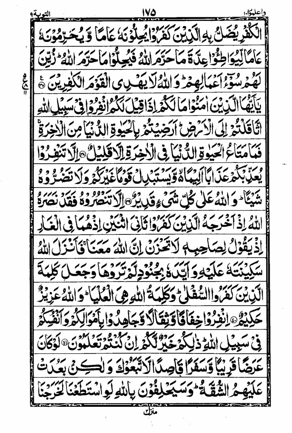 Read 16 Lines Al Quran Taj Company Part 10 Page No 176, Practice Quran