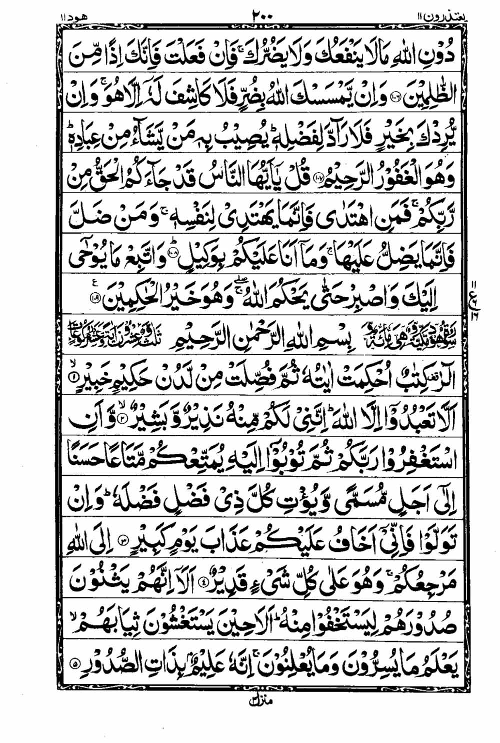 Read 16 Lines Al Quran Taj Company Part 11 Page No 201, Practice Quran