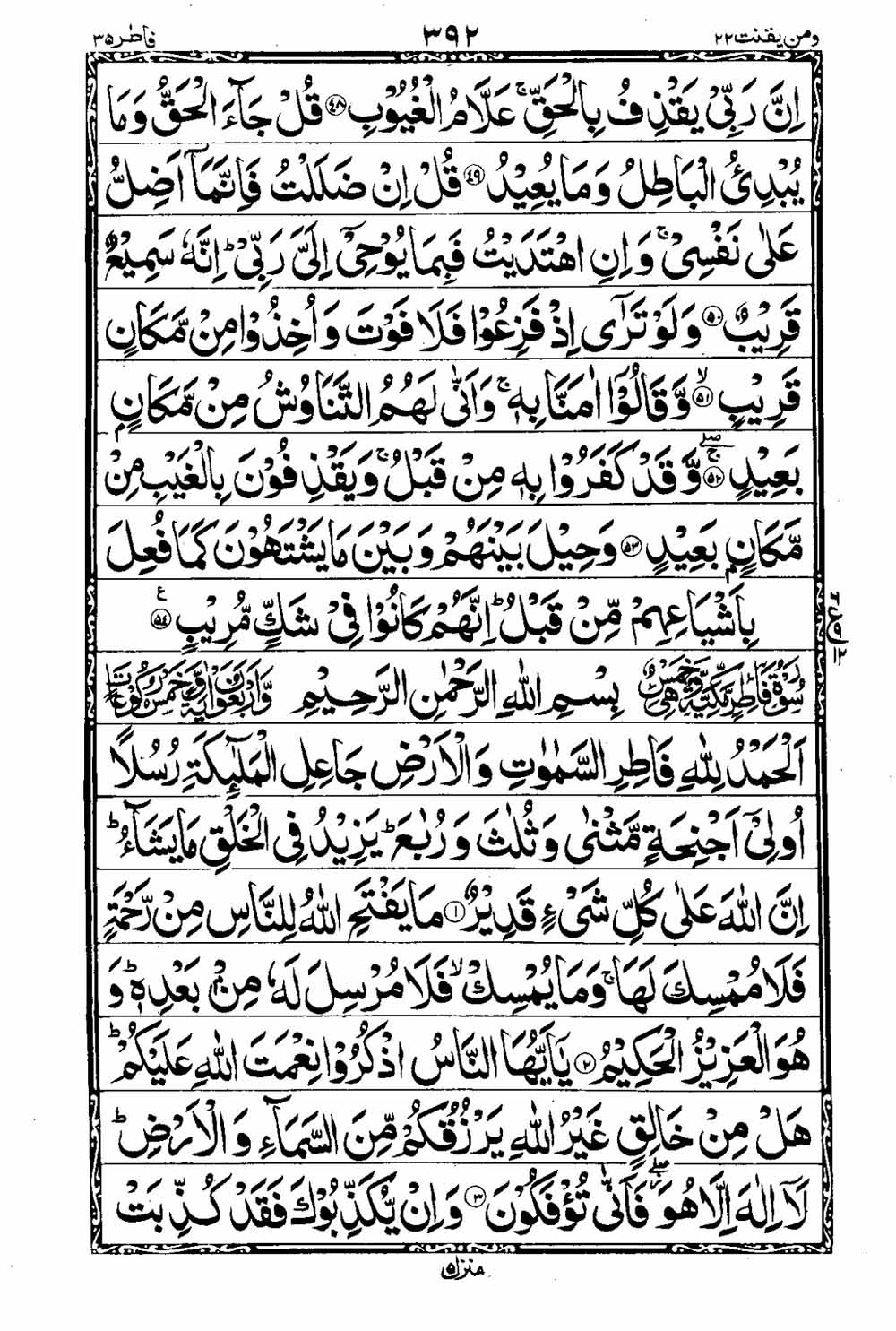 Read 16 Lines Al Quran Taj Company Part 22 Page No 393, Practice Quran