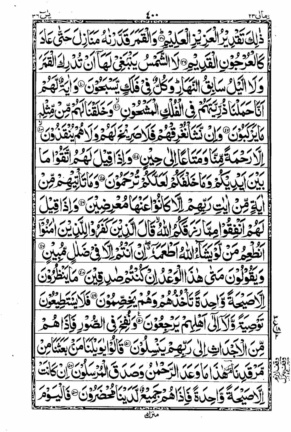 Read 16 Lines Al Quran Taj Company Part 23 Page No 401, Practice Quran