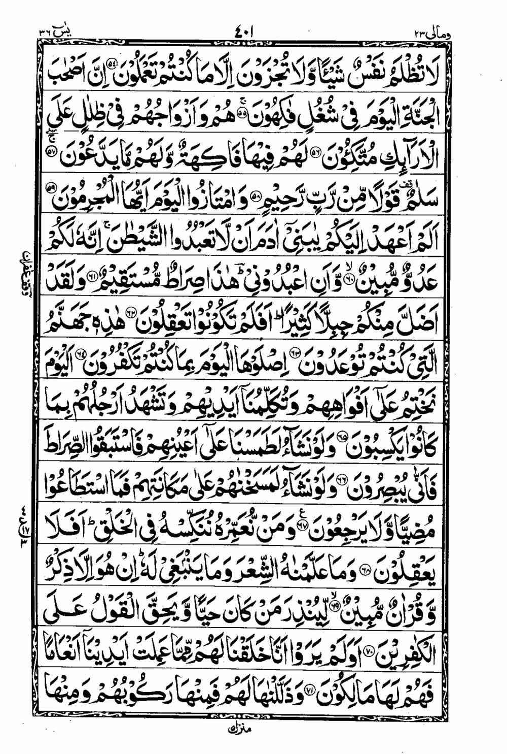 Read 16 Lines Al Quran Taj Company Part 23 Page No 402, Practice Quran