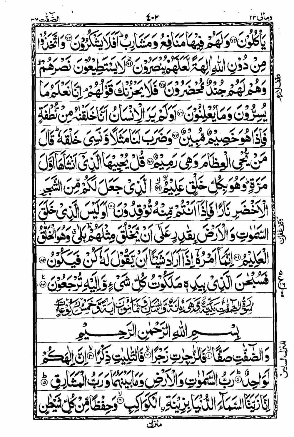 Read 16 Lines Al Quran Taj Company Part 23 Page No 403, Practice Quran