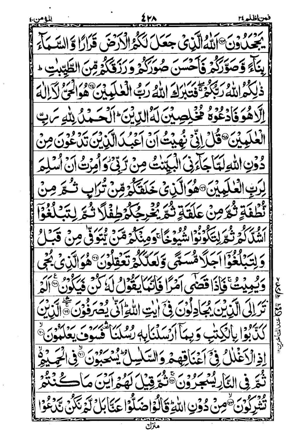 Read 16 Lines Al Quran Taj Company Part 24 Page No 429, Practice Quran