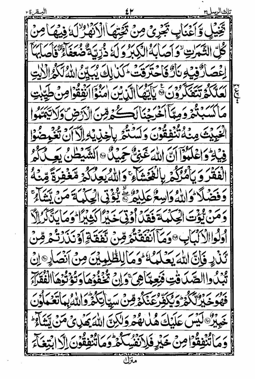 Read 16 Lines Al Quran Taj Company Part 3 Page No 43, Practice Quran