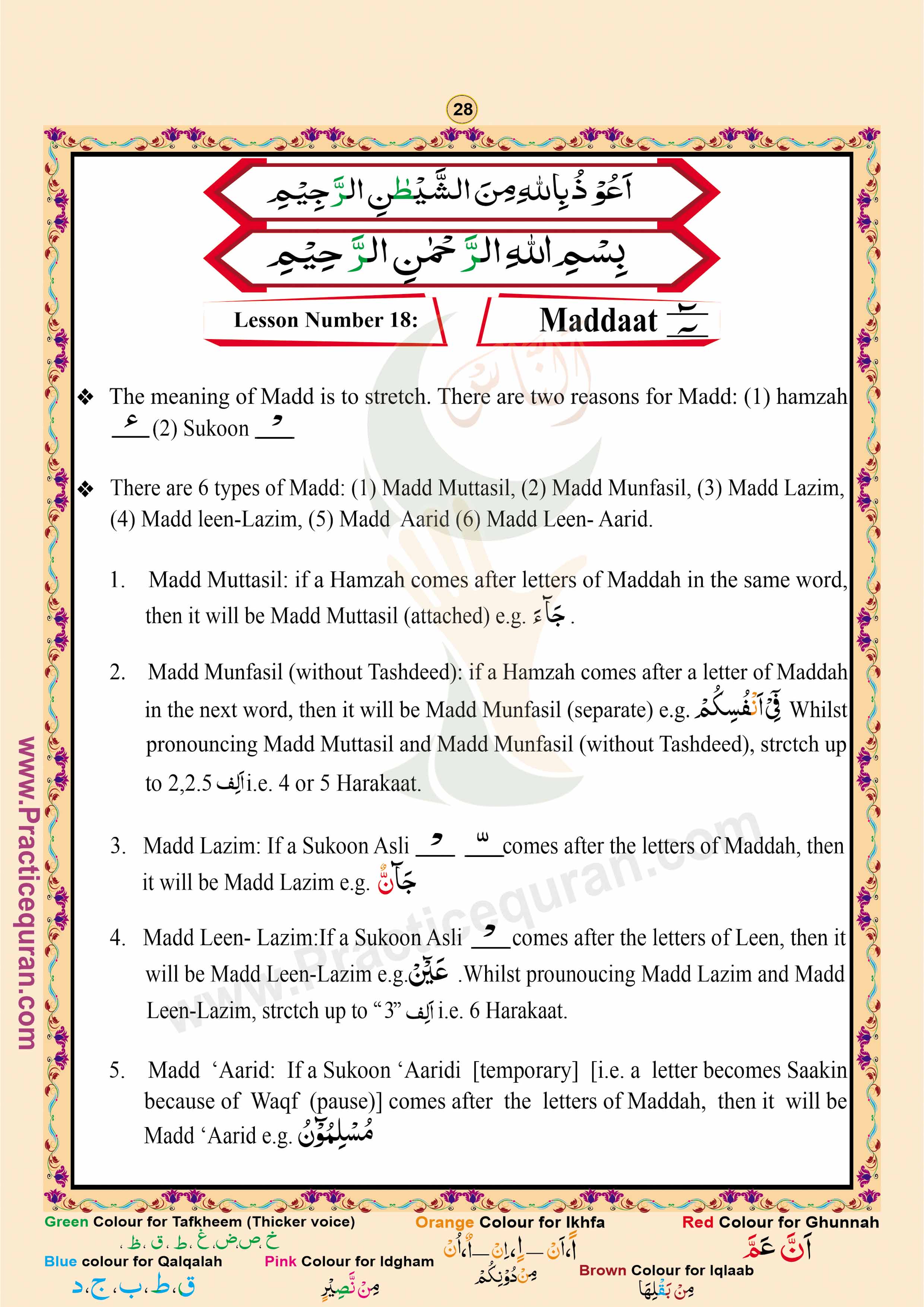 Read English Noorani Qaidah Page No 28, Practice Quran