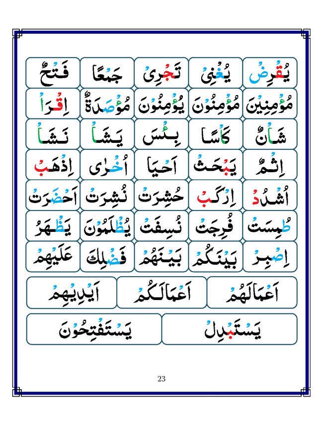 Read Noorani Qaidah In English Page No 23, Practice Quran