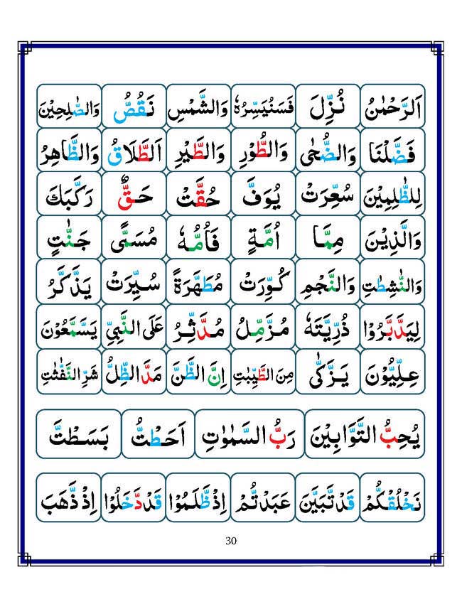 Read Noorani Qaidah In English Page No 30, Practice Quran