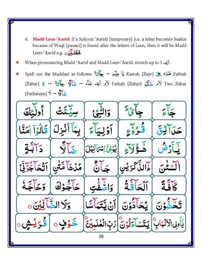 Read Noorani Qaidah In English Page No 38, Practice Quran