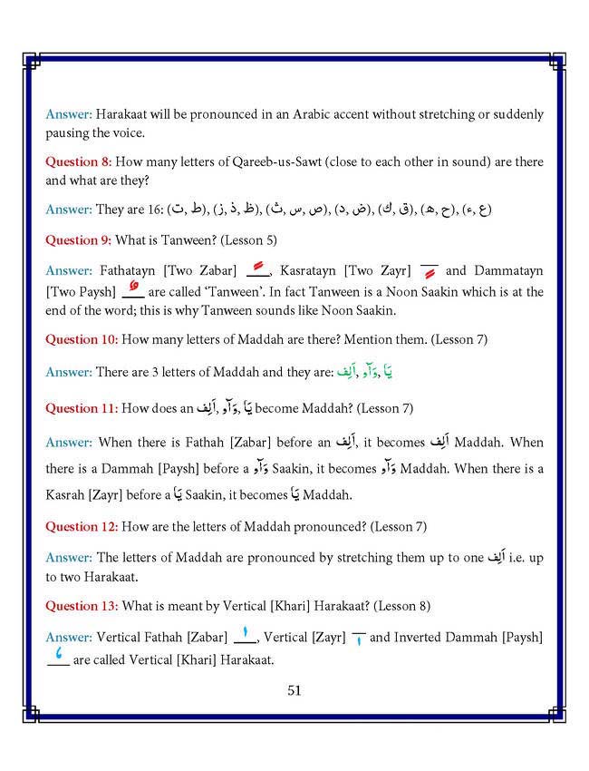 Read Noorani Qaidah In English Page No 51, Practice Quran