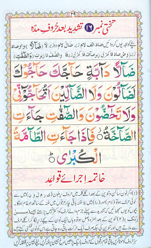 Read Noorani Qaidah Page No 29, Practice Quran